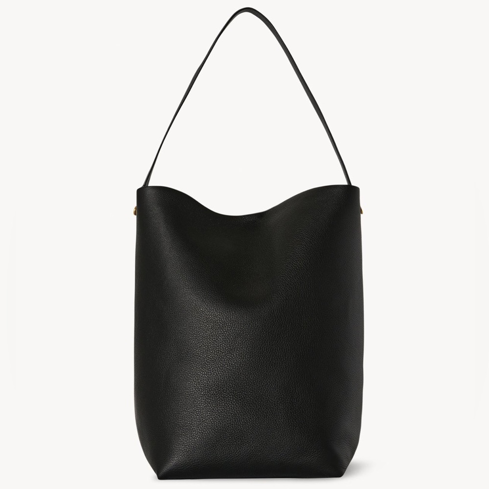 The Row Large Ns Tote Hook Shoulder Bag Purse In Black Leather - Nwot